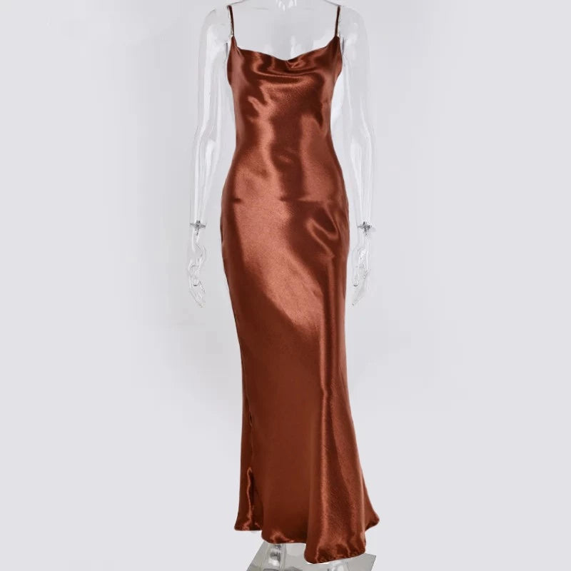 Satin Tie Back Dress - Videre