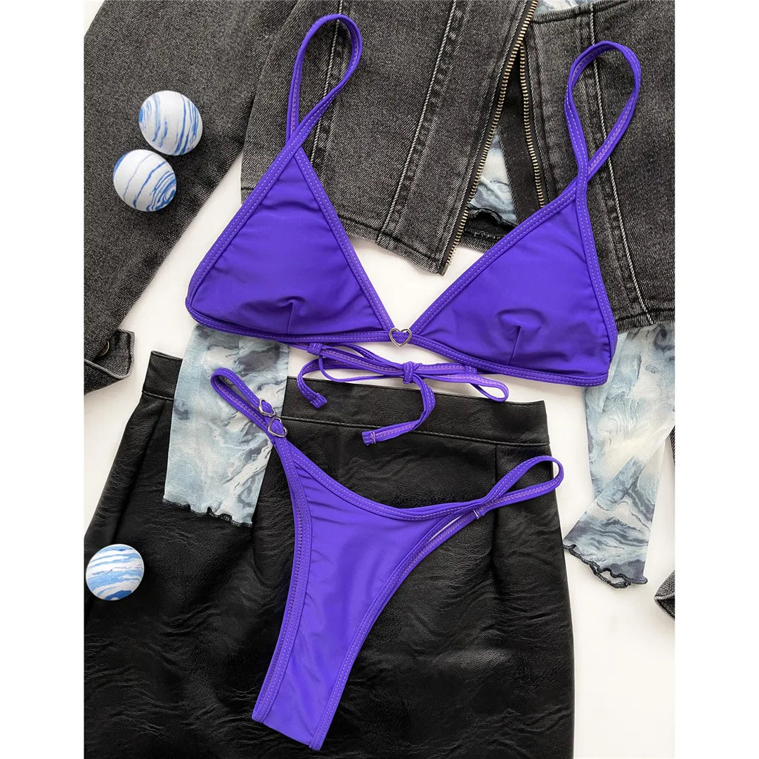 Heart Detail Bikini Set - Videre