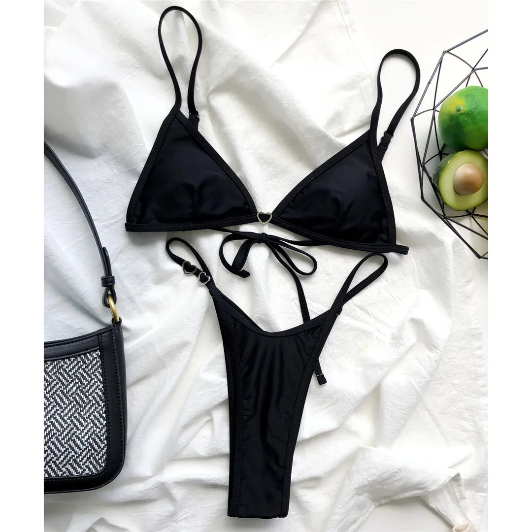 Heart Detail Bikini Set - Videre