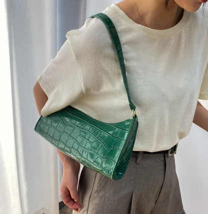 Crocodile Skin Shoulder Bag - Videre