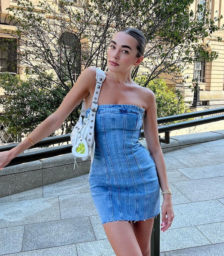 Denim Mini Dress - Videre