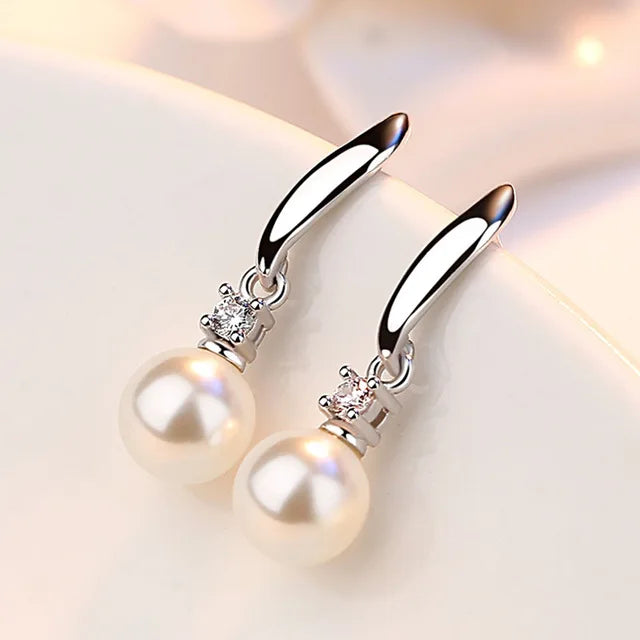 Pearl Mini Hoop Earrings - Videre