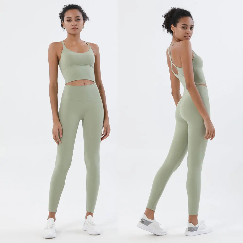 Matching Sports Bra and Leggings Set - Videre