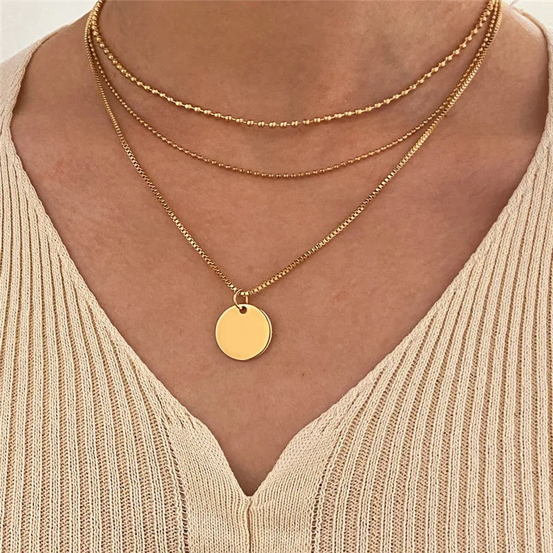 Gold Chain Necklace Stack - Videre