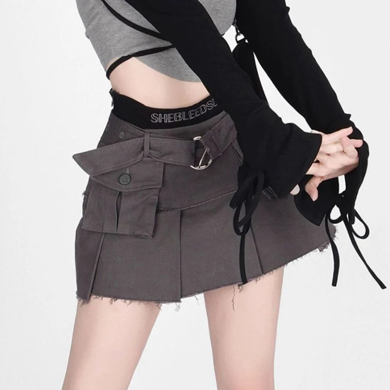 Chunky Belted Cargo Skirt - Videre