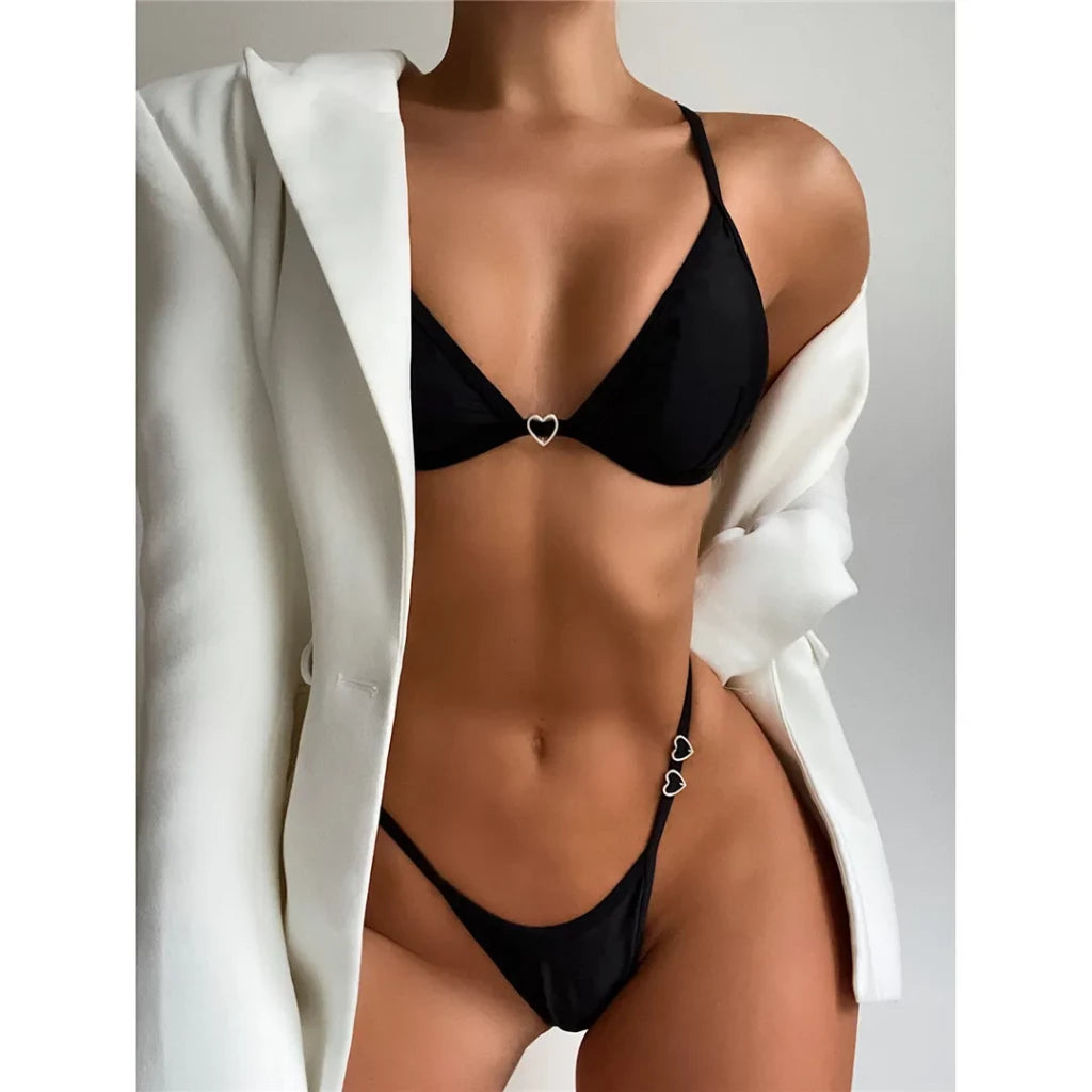 Heart Detail Bikini Set - Videre