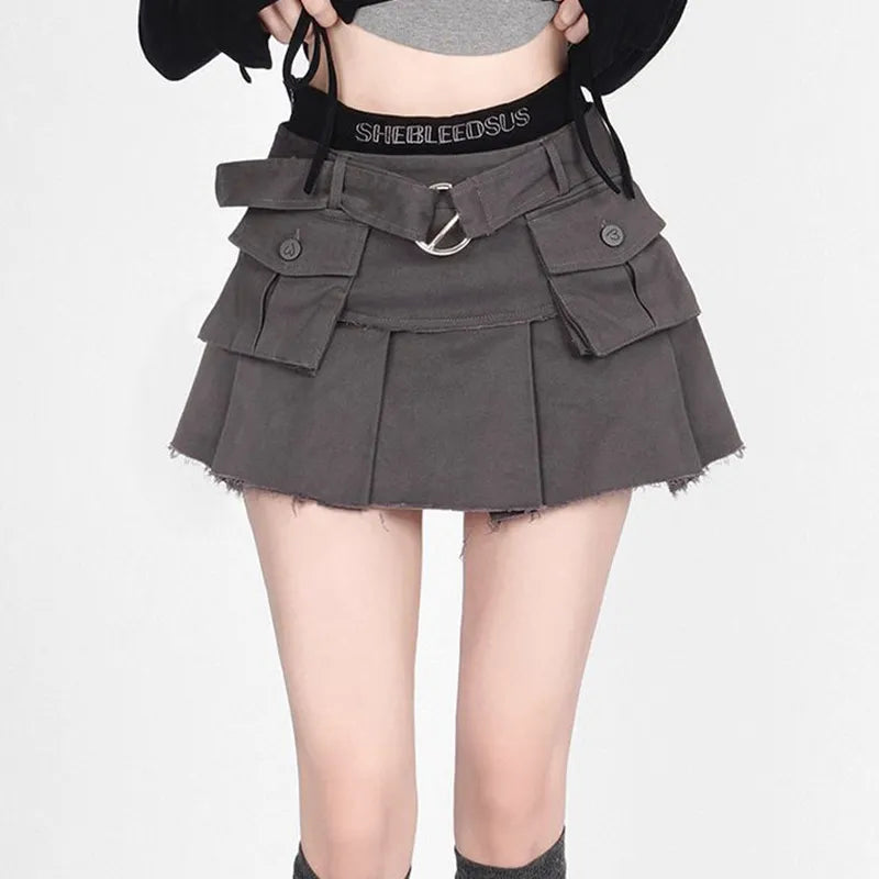 Chunky Belted Cargo Skirt - Videre